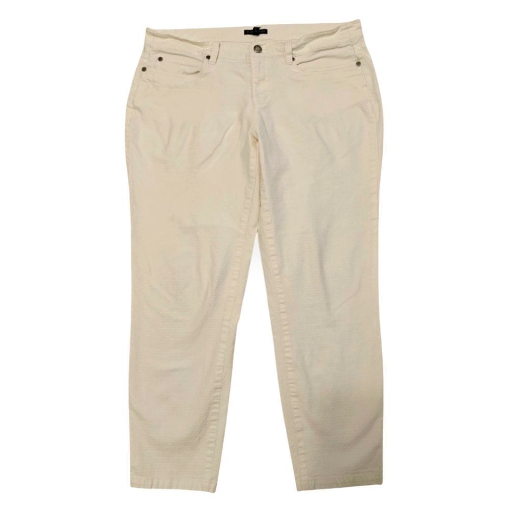 Eileen Fisher Cream Ankle & Cropped Jeans Pants Sz 12